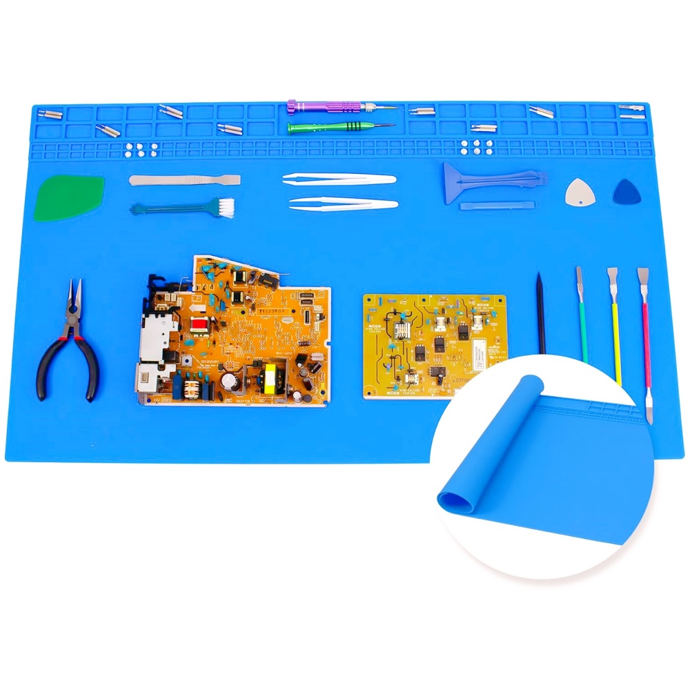 Almohadilla de soldadura de si - Electronics Repair Workbench reseña y precio